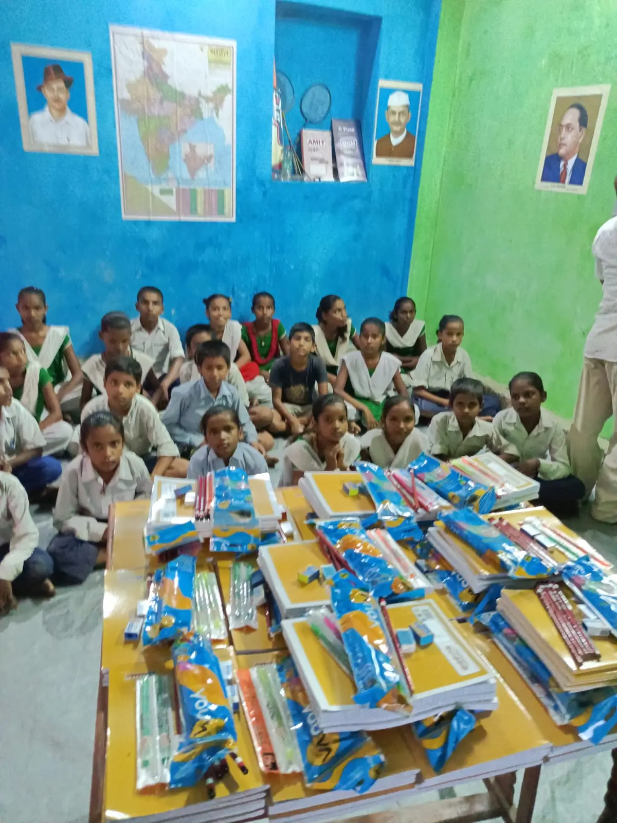 Child reading a book with focus